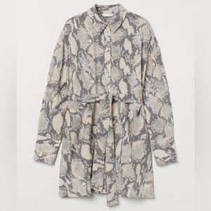 H&M snake print tunic dress